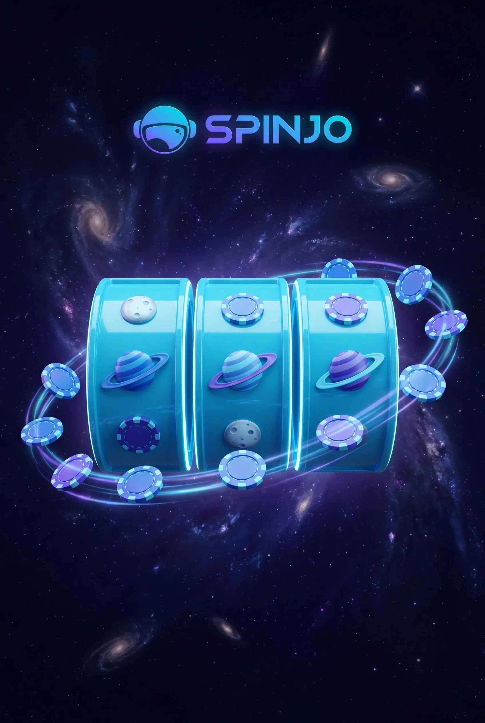 Spinjo: rulli delle slot e fiches nello spazio